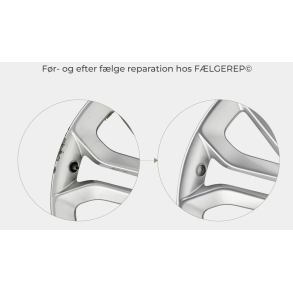 Reparation af fælge (kantskrammer, ridser) - bliver som nye