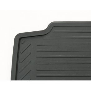 Gulvmtter, gummi bag, sort.