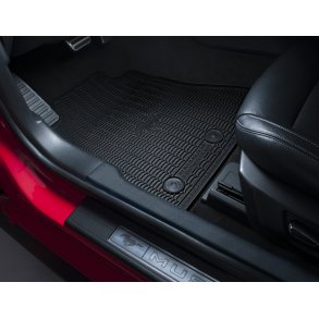 Gulvmtter, gummi forrest og bagest, sort.