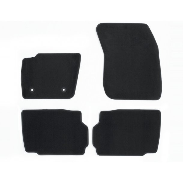Gulvmtter, premium velour forrest og bagest, sort.