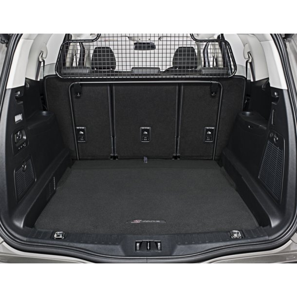 Bagagerumsmtte sort, med S-MAX logo, 5-sders, vendbar.