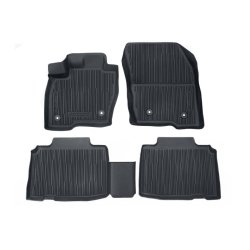 Gulvmtter, gummi for og bag, sort