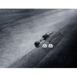 Sportsgearskifte, st med sort kulfiber gearknop og Ford Performance logo.