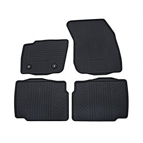 Gulvmtter, gummi for og bag, sort.