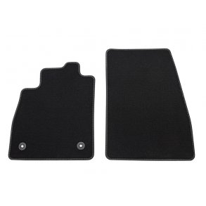 Gulvmtter, premium velour for + bag, med Metal Grey syninger