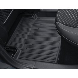 Gulvmtter, gummi for + bag, sort, bakke-design