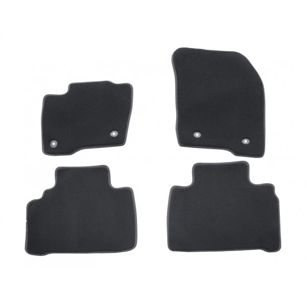 Premium gulvmtter, velour for og bag, sort, Vignale.