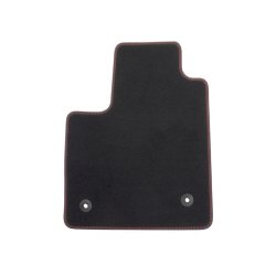 Premium gulvmtter, velour for + bag, sort med rde syninger, ikke til ST.