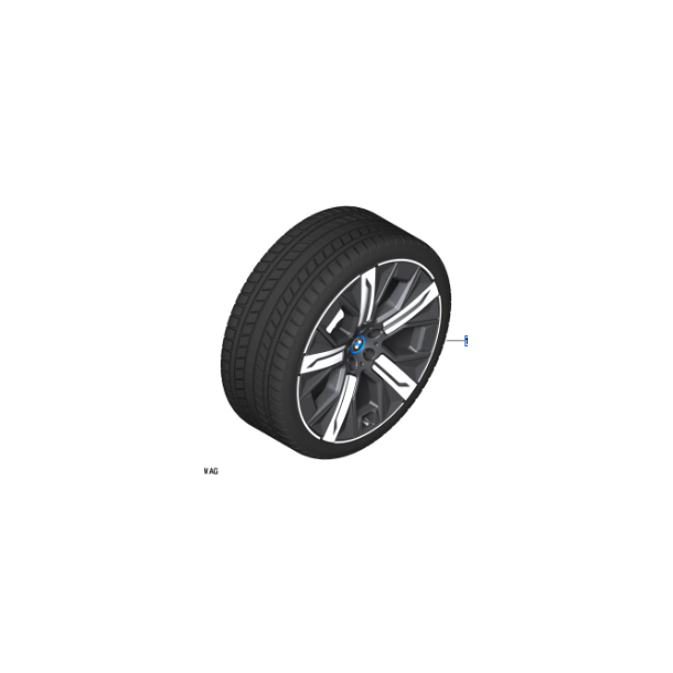 BMW Vinterhjulst Midnight Gray Style 1012 21"