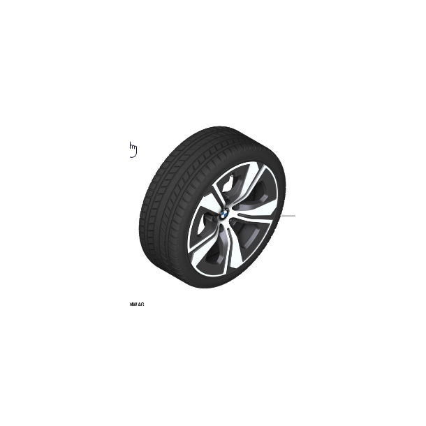 BMW Vinterhjulst Style 852 17" (ikke for i4 M50)
