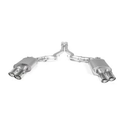 Sportsudstdning rustfrit stl, med forkromet dobbelt afgangsrr og indbygget ventil, GT med GPF.