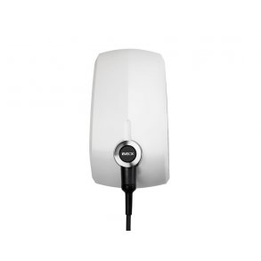 EVBox* Elvi Vgmonteret ladeboks med fastmonteret kabel, Polar White.