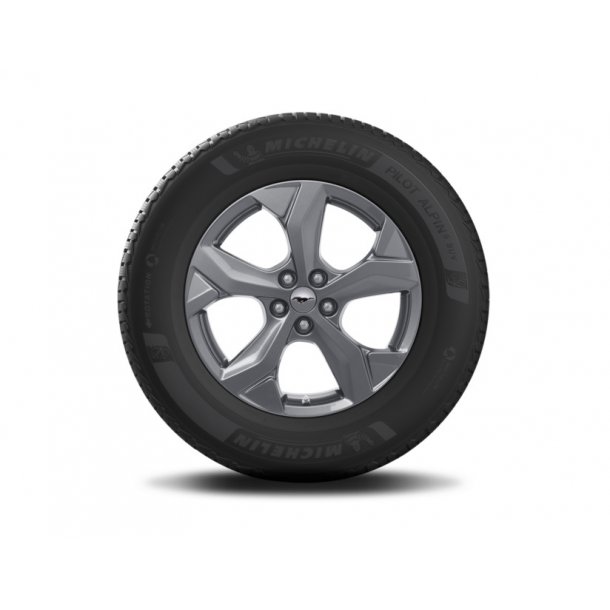 Komplet vinteraluflg 18" 5-eget Y-design, Carbonized Grey, med Michelin.