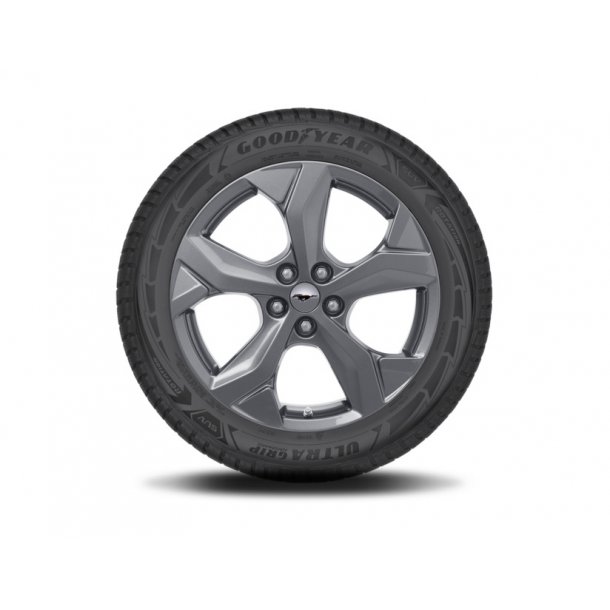Komplet vinteraluflg 18" 5-eget Y-design, Carbonized Grey, Goodyear.