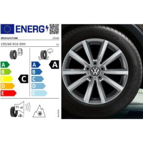 Vinterkomplet hjul - alu 16