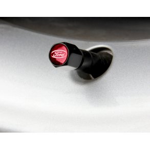 Ford Performance ventilhtter Blank-sort med rd overdel og hvid Ford oval