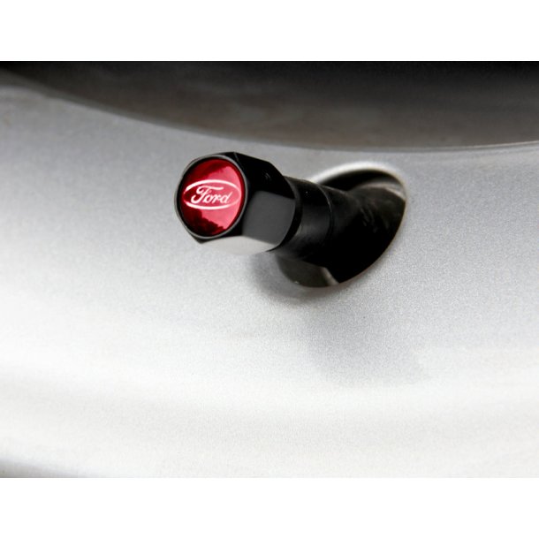 Ford Performance ventilhtter Blank-sort med rd overdel og hvid Ford oval.