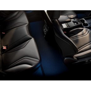 Premium gulvmtter, velour for + bag, sort