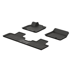 Gulvmtter, gummi for og bag, sort.