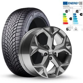 Vinterkomplet hjul - alu 17