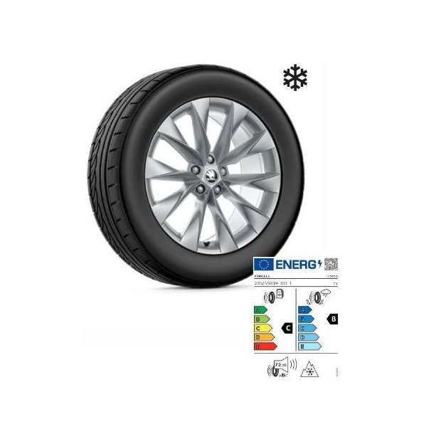 19" Crystal vinterkomplethjul i slv design.