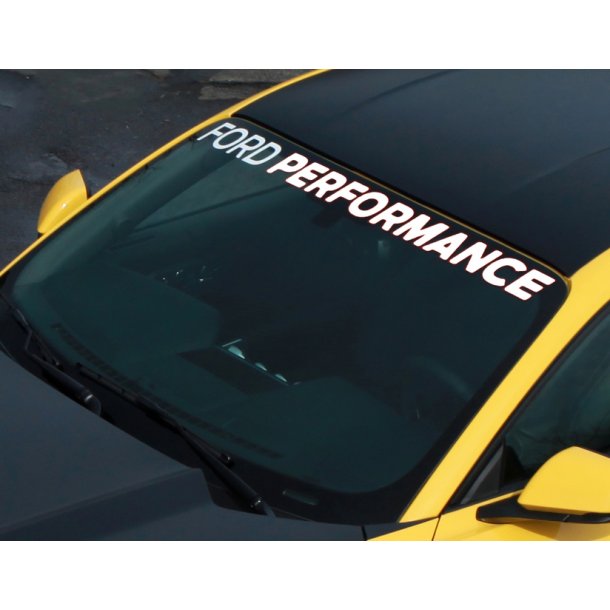 Forrudestreamer, hvid udstanset Ford Performance skrift.