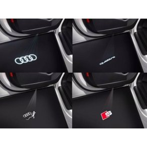 LED-indstigningslys med logo ved fordre