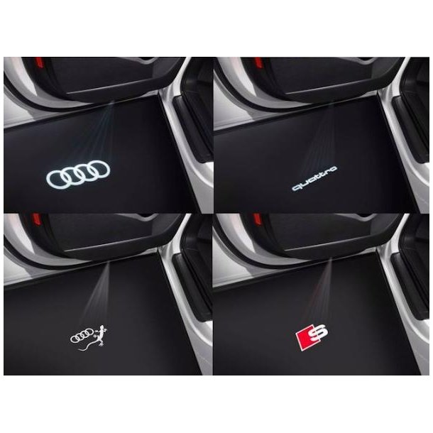 LED-indstigningslys med logo ved fordre